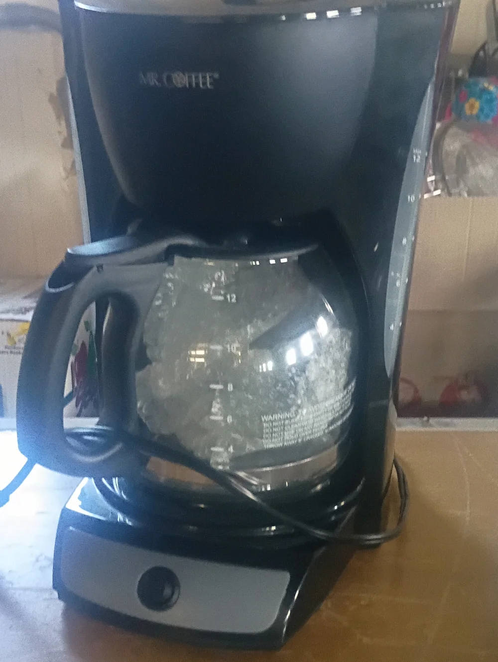Black Mr. Coffee Drip Coffee Maker with Glass Carafe